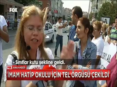 İmam Hatip okulu için okul binasını tel örgüyle ikiye böldüler