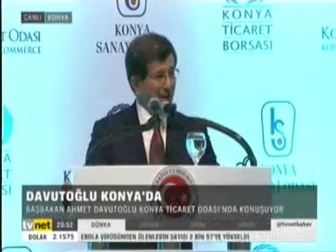 Başbakan Ahmet Davutoğlu Konya Ticaret Odası'nda Konuşuyor