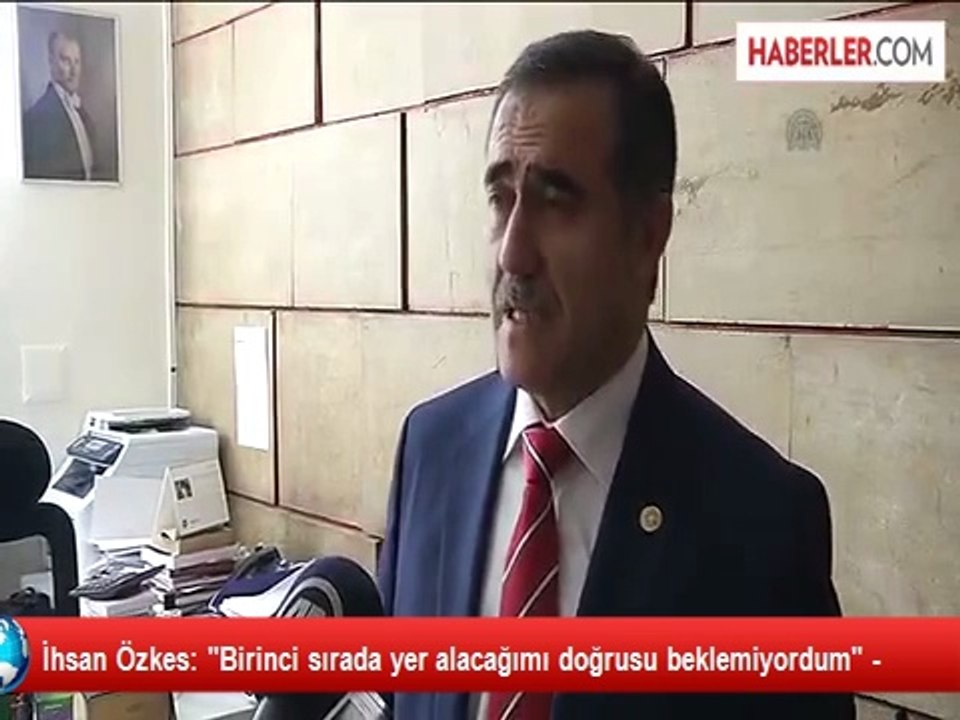 İhsan Özkes: "Birinci sırada yer alacağımı doğrusu beklemiyordum" -