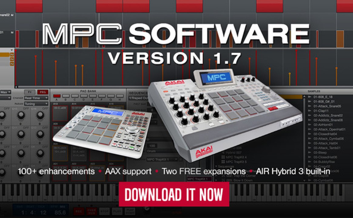 AKAI MPC RENAISSANCE/STUDIO SOFTWARE VERSION 1.7 IS OUT