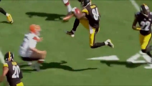 Steelers football player Antonio Brown Crane Kick / Karate Kid Parody