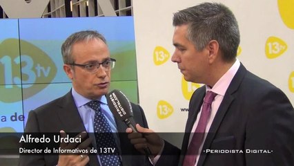 Presentación de la nueva temporada de 13TV. Carlos Cuesta, Alfredo Urdaci y Felipe del Campo