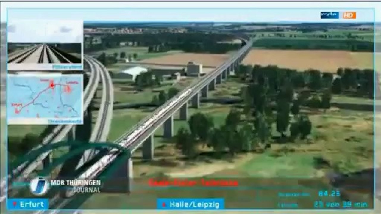Test-ICE auf Bahnstrecke Halle/Leipzig-Erfurt