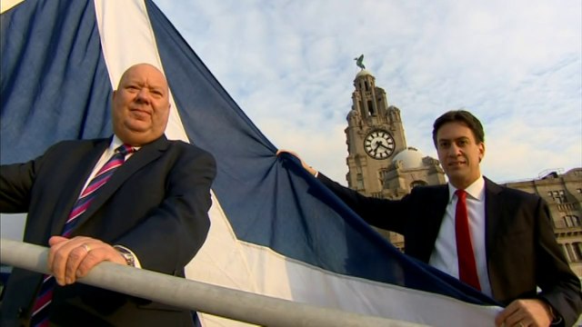 Ed Miliband calls for people to fly the Scottish flag