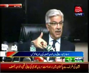 Download Video: Islamabad - Khawaja Asif addresses a press conference