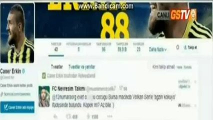 Galatasaray TV'de Caner Erkin görüntüleri