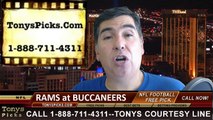 Tampa Bay Buccaneers vs. St Louis Rams Pick Prediction NFL Pro Football Odds Preview 9-14-2014