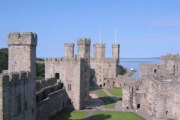 Beautiful Caernarfon Castle north-west Wales UK