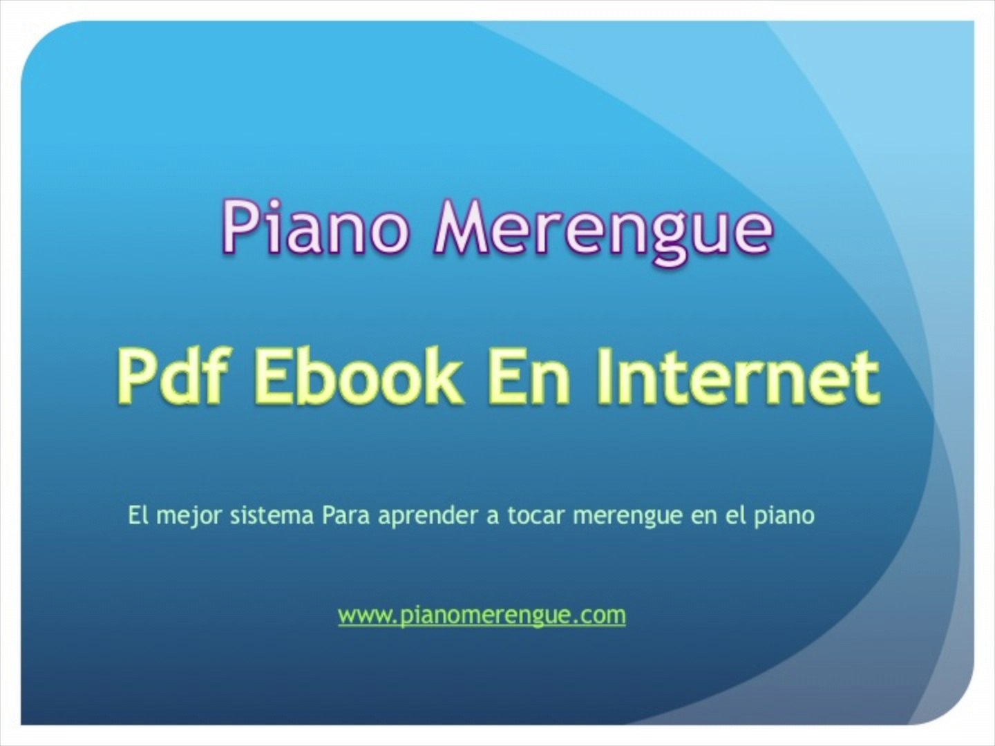 Tutorial Piano Merengue