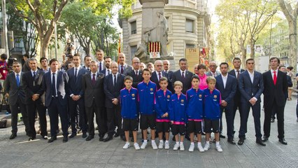 El FC Barcelona celebra la Diada Nacional de Catalunya del Tricentenari