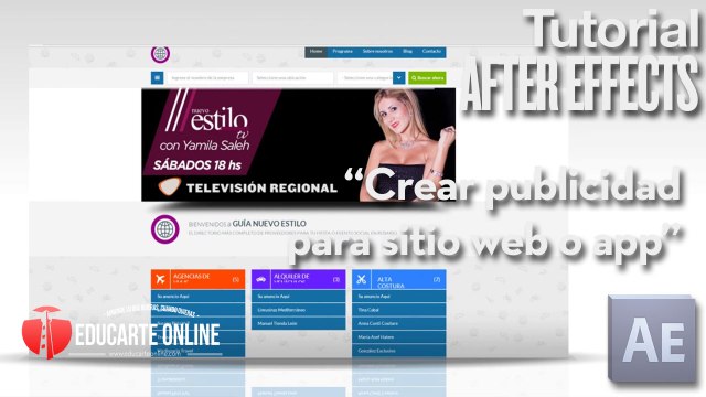 Crear publicidad para sitio web o app - Tutorial After Effects