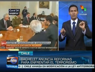 Reformará Chile sus leyes antiterrorista y de inteligencia