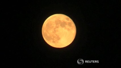 Full moon rises over Jerusalem