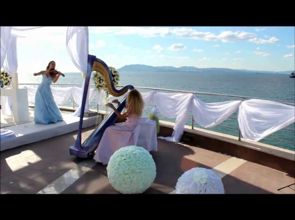 Свадьба,выездная регистрация на берегу черного моря-арфа и скрипка ArfaProject