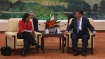 U.S. National Security Adviser Rice meets China's Xi