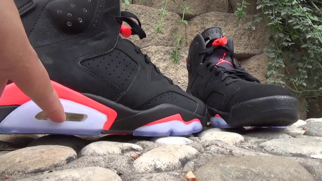 3M Reflective Authentic Air Jordan 6 Black Infrared Close Look Review