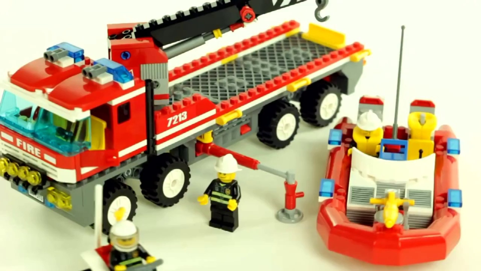 LEGO City - OffRoad Fire Truck & Fireboat (7213) レゴ - Muffin Songs' Toy  Review - video Dailymotion
