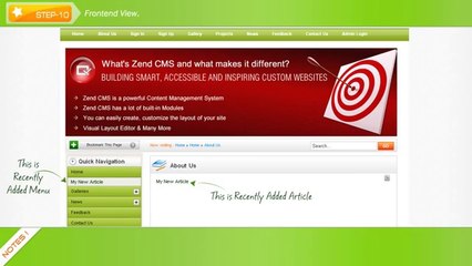 Eicra_com - Managing page Content or Article using CMS.