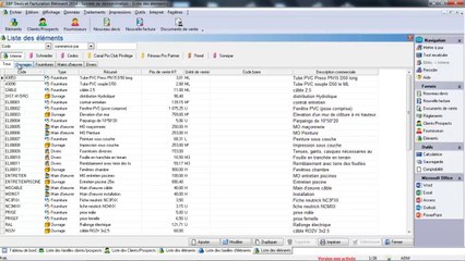 EBP Devis Facturation Bâtiment : Les ouvrages
