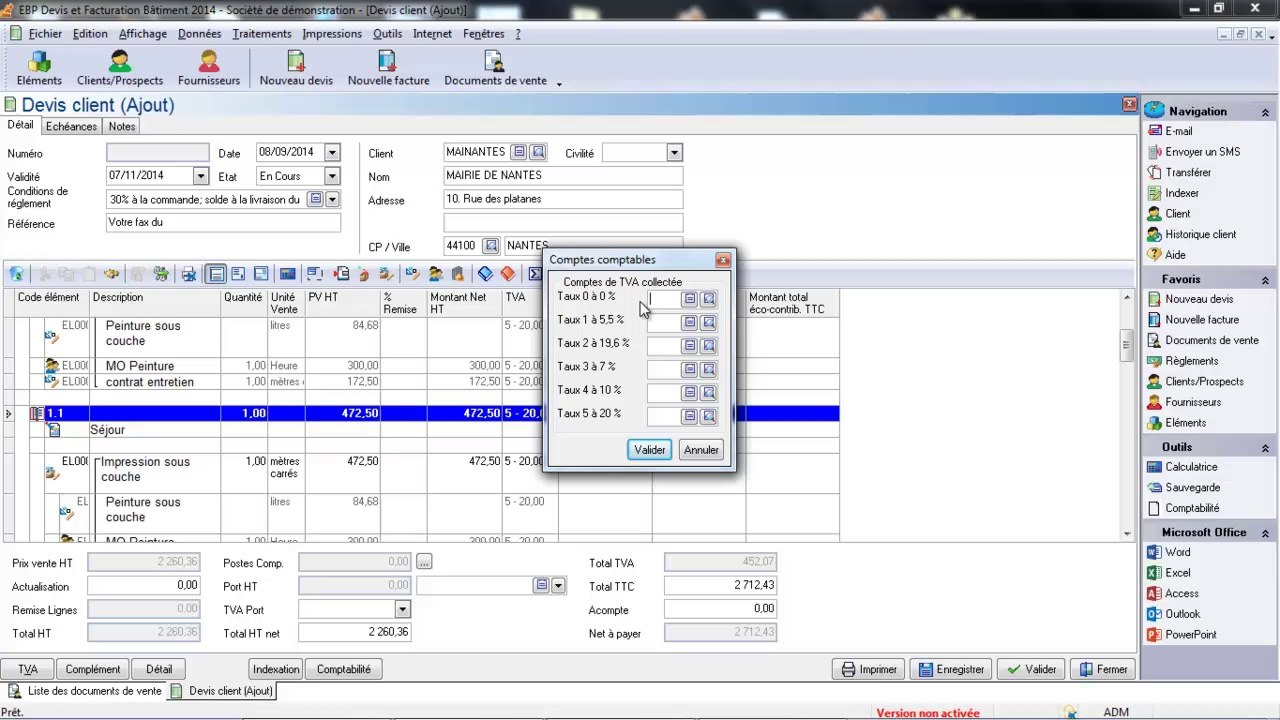 EBP Devis Facturation Bâtiment : Devis et factures