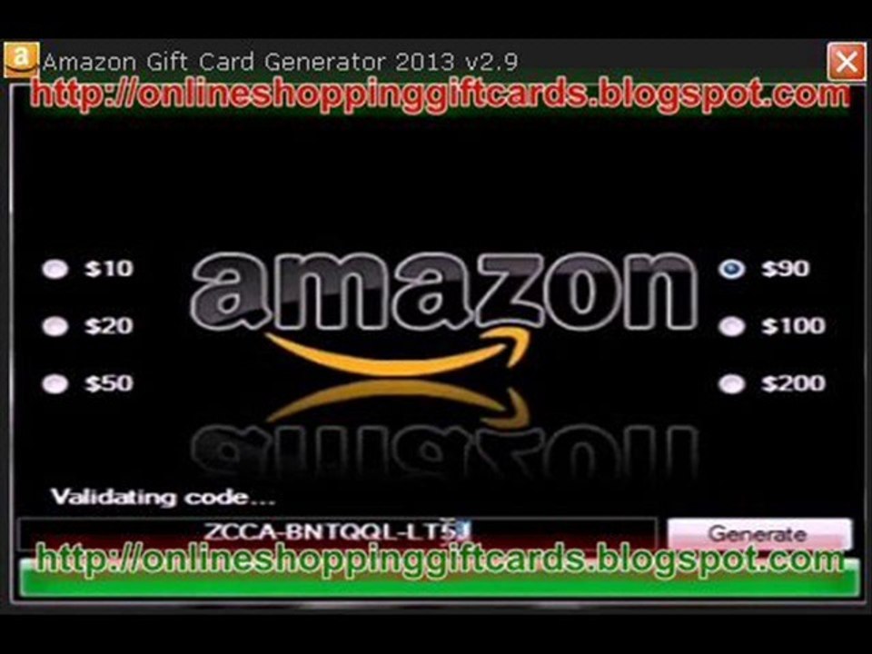 Amazon Gift Card Generator 2013 v2.9 - get your free Amazon Gift codes !