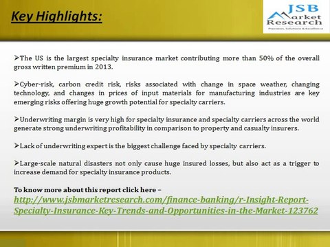 JSB Market Research: Insight Report: Specialty Insurance Key Trends and Opportunities in the Market