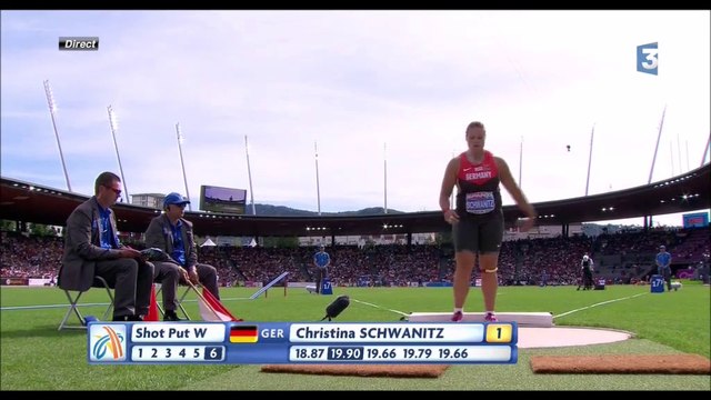 ChE athlétisme 2014, finale lancer du poids F