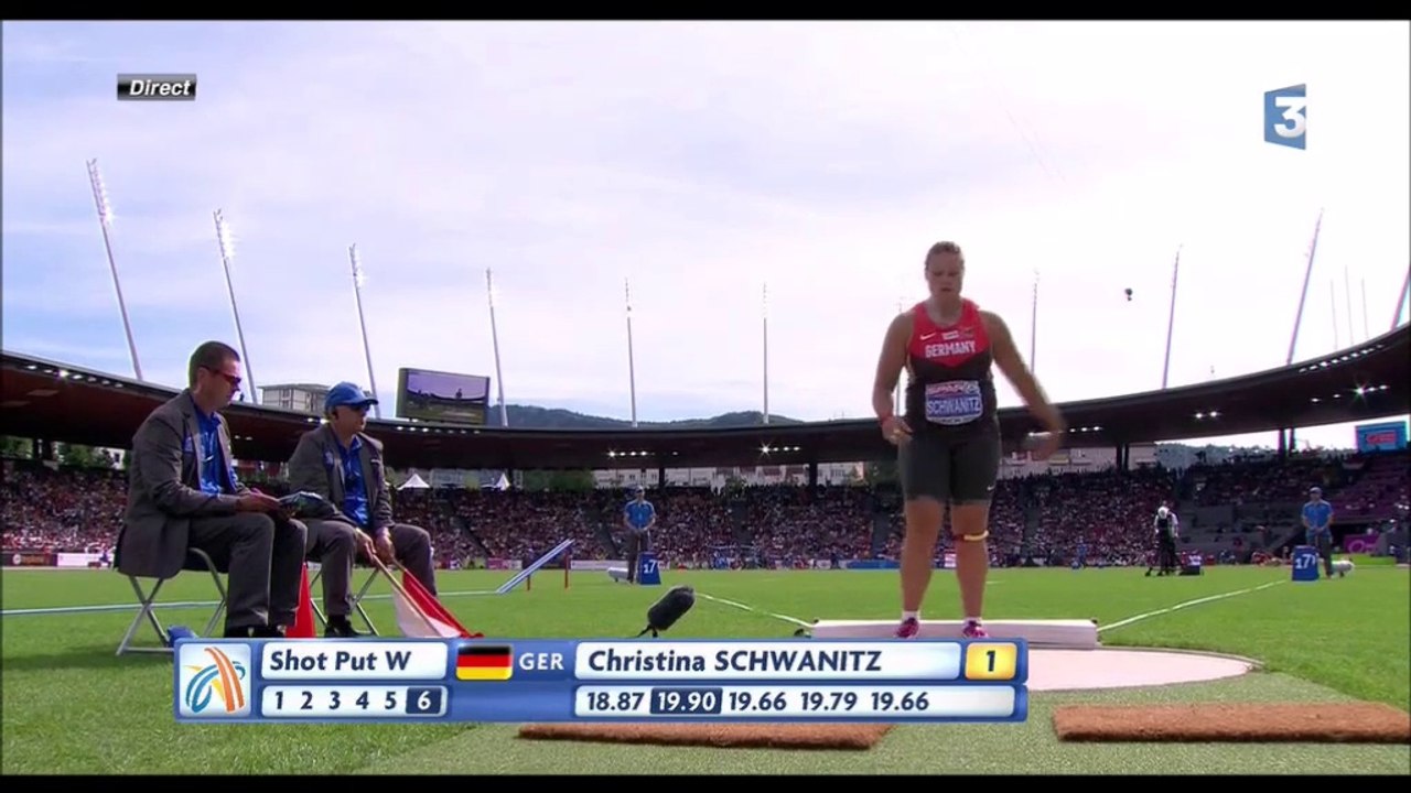 ChE athlétisme 2014, finale lancer du poids F
