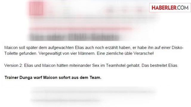 Bild: Brezilyalı Maicon, Elias'la İlişki Yaşıyor