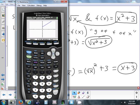 1.6 Operations on Functions & Composition of Functions 9-10-14