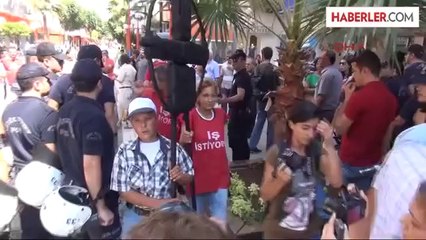 Mersin'de İşten Çıkartılan Parkomat İşçileri Eylem Yaptı