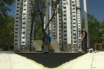 Últimos preparativos para la 'V' de la Diada