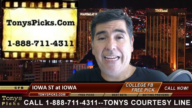 Iowa Hawkeyes vs. Iowa St Cyclones Pick Prediction NCAA College Football Odds Preview 9-13-2014