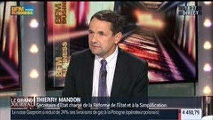 Thierry Mandon, secrétaire d'État chargé de la Réforme de l'État et à la Simplification, dans Le Grand Journal - 10/09 2/3