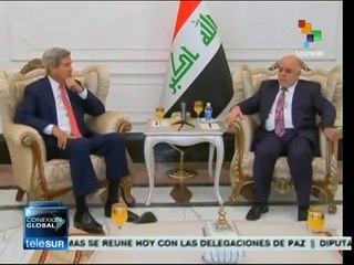 Obtiene Kerry aprobación de Bagdad a planes de EEUU "contra el Dáesh"
