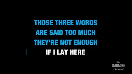 Chasing Cars in the Style of _Snow Patrol_ karaoke video with lyrics (no lead vocal)