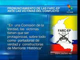 Pronunciamiento de FARC sobre las víctimas del conflicto