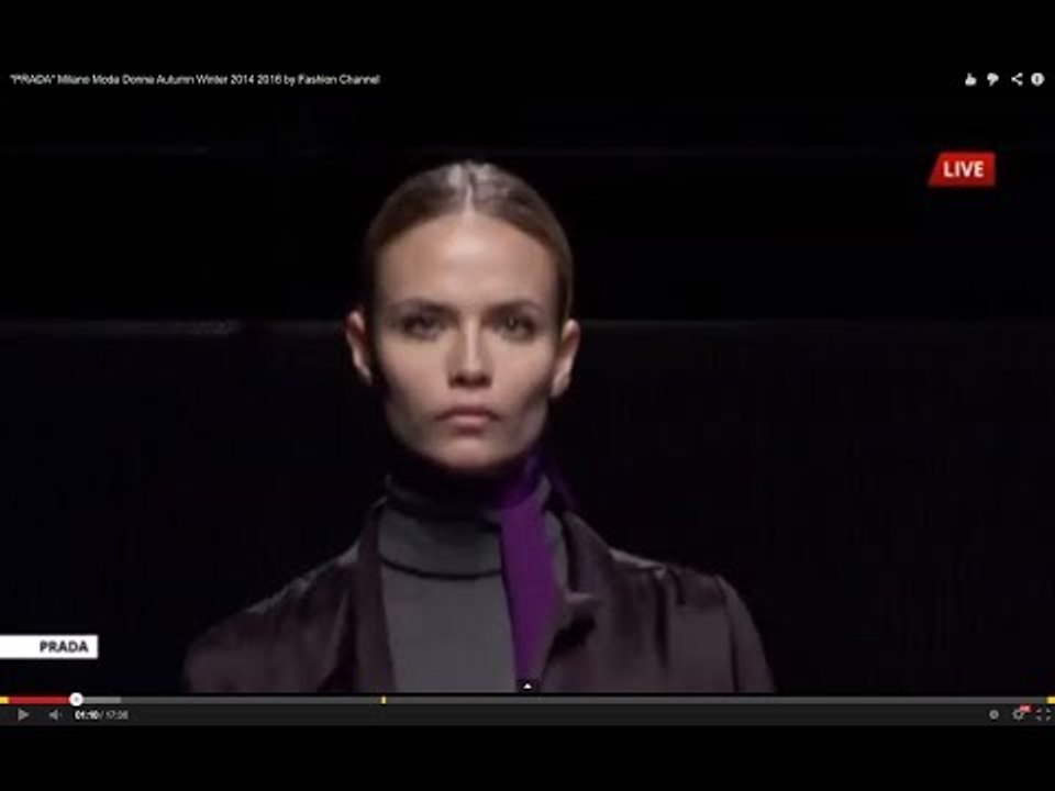 "PRADA" Milano Moda Donna feat. Natasha Poly Autumn Winter 2014 2015 by Fashion Channel