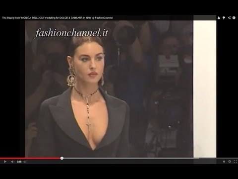 The Beauty Icon MONICA BELLUCCI modelling for DOLCE & GABBANA in 1995 by FashionChannel