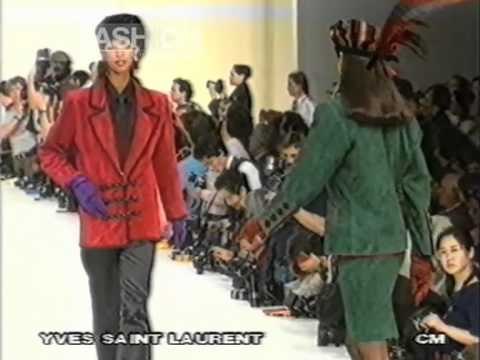 Yves Saint Laurent Autumn Winter 1990 1991 Paris Pret a Porter Woman by Canale Moda