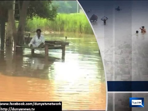Dunya News-Jhang: More than 100 villages inundated after Athara Hazari dyke breached