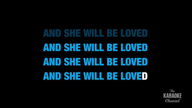 She Will Be Loved in the Style of _Maroon 5_ karaoke video with lyrics (no lead vocal)