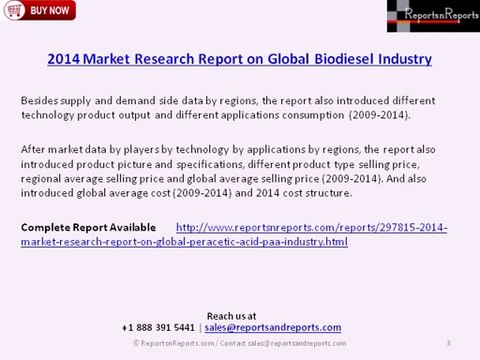 Global Biodiesel Industry – Projections And Investment Feasibility Analysis