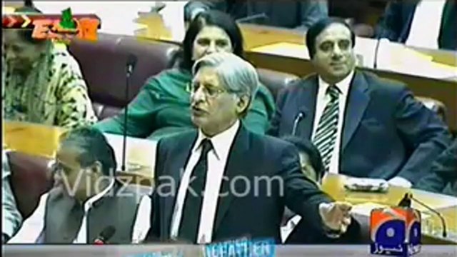 Aitzaz Ahsan Speech in Parliament - Tezabi Totay on Geo Tez 2014