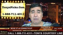 Connecticut Huskies vs. Boise St Broncos Pick Prediction NCAA College Football Odds Preview 9-13-2014