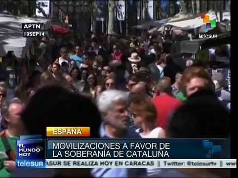 Celebran catalanes la Diada y llaman a separarse de España