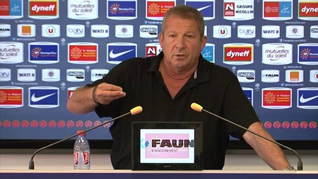 Rolland Courbis avant MHSC vs FC Lorient (5ème journée L1)
