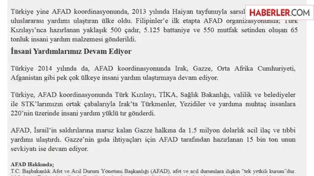 Türkiye İnsani Yardımda En Cömert Ülke Oldu