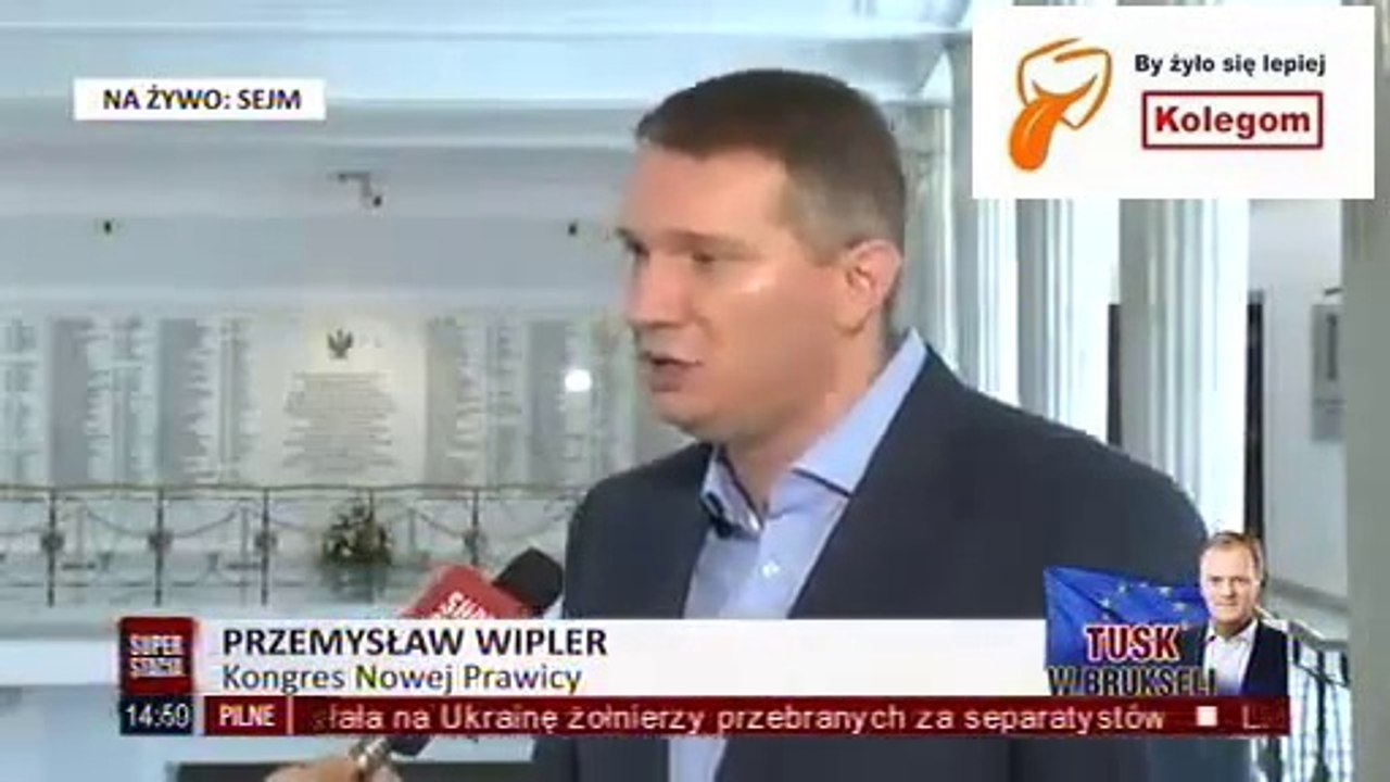 Przemysław Wipler - Wysokie odprawy dla członków rządu Donalda Tuska (03.09.2014)