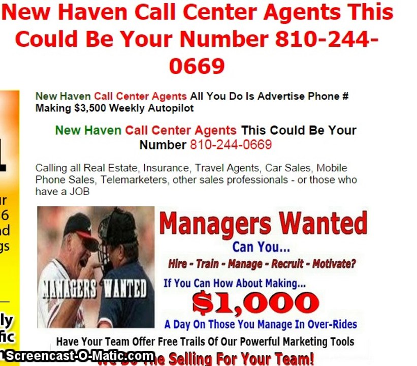 New Haven Call Center Agents This Could Be Your Number 810-244-0669